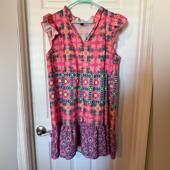 SHEIN Dresses & Skirts - Pink Pattern Dress